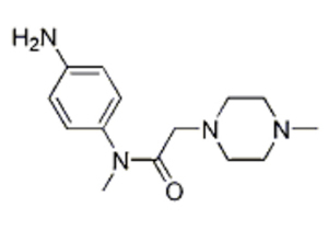 N- (4-أمينوفينيل) -N-methyl-2- (4 ميثيل بايبيرازين -1-ييل) الأسيتاميد